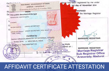 affidavit certificate attestation services for usa in india